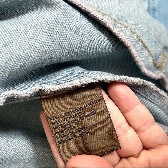 VTG Lee Blue Denim Button Down Trucker Jacket Men’s XL - Picture 8 of 12